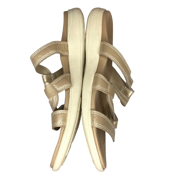 Oncai Metalic gold tan strappy slides sandals womens shoes EU 40 - Picture 3 of 6